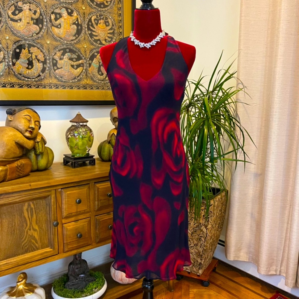 Express halter roses dress